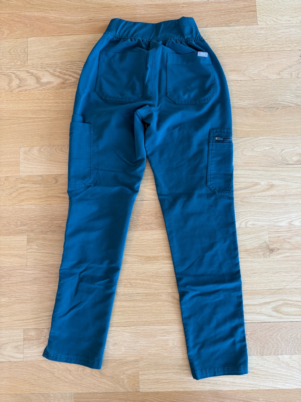 Figs Teal Cargo Joggers with Pink Drawstring - XXS - Picture 4 of 4